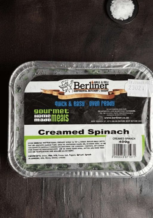 Berliner's Ready-made Creamed Spinach (400g)