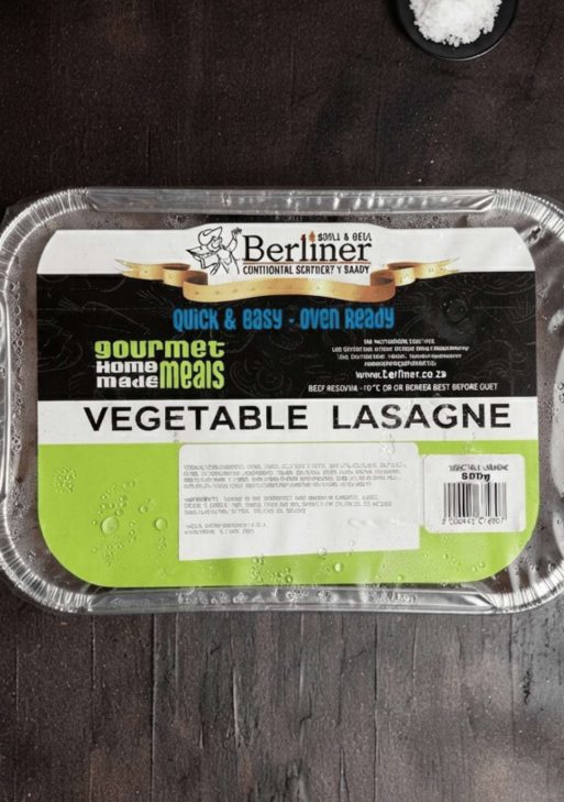 Berliner's Ready-made Vegetable Lasagna (400g)